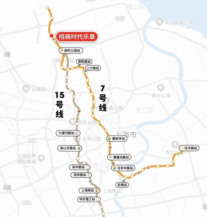 宝山招商时代乐章地铁口距离@区域板块凯发K8旗舰厅招商时代乐章(售楼处)(图11)
